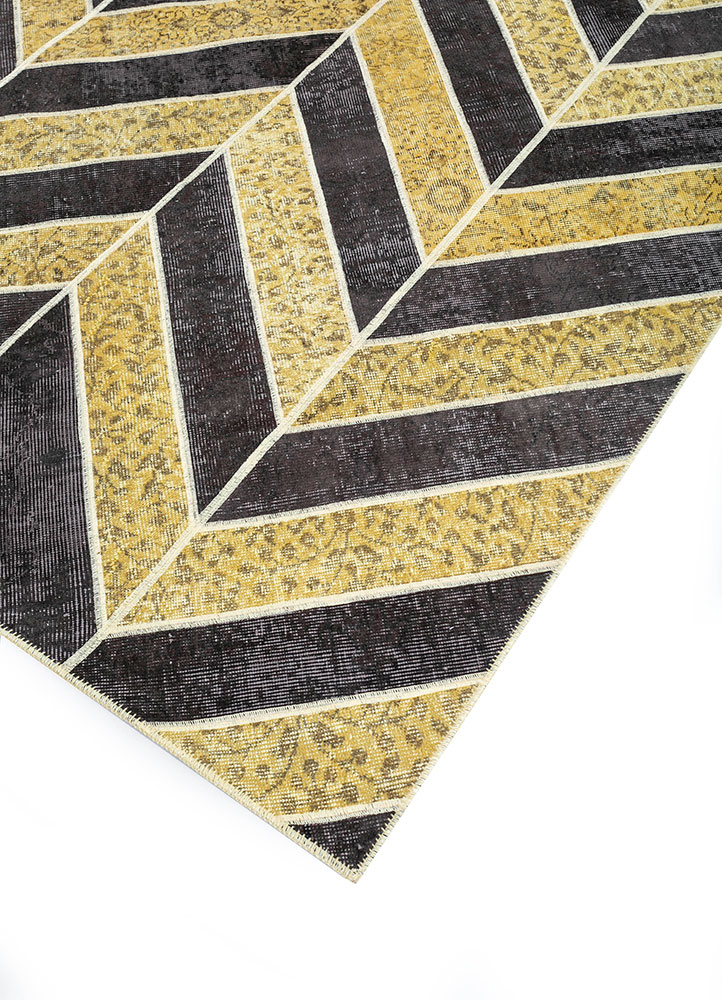 provenance gold wool hand knotted Rug - FloorShot