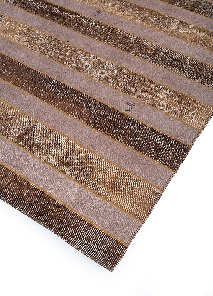 provenance beige and brown wool hand knotted Rug - FloorShot