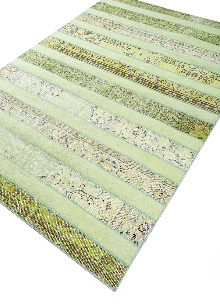 provenance green wool hand knotted Rug - FloorShot