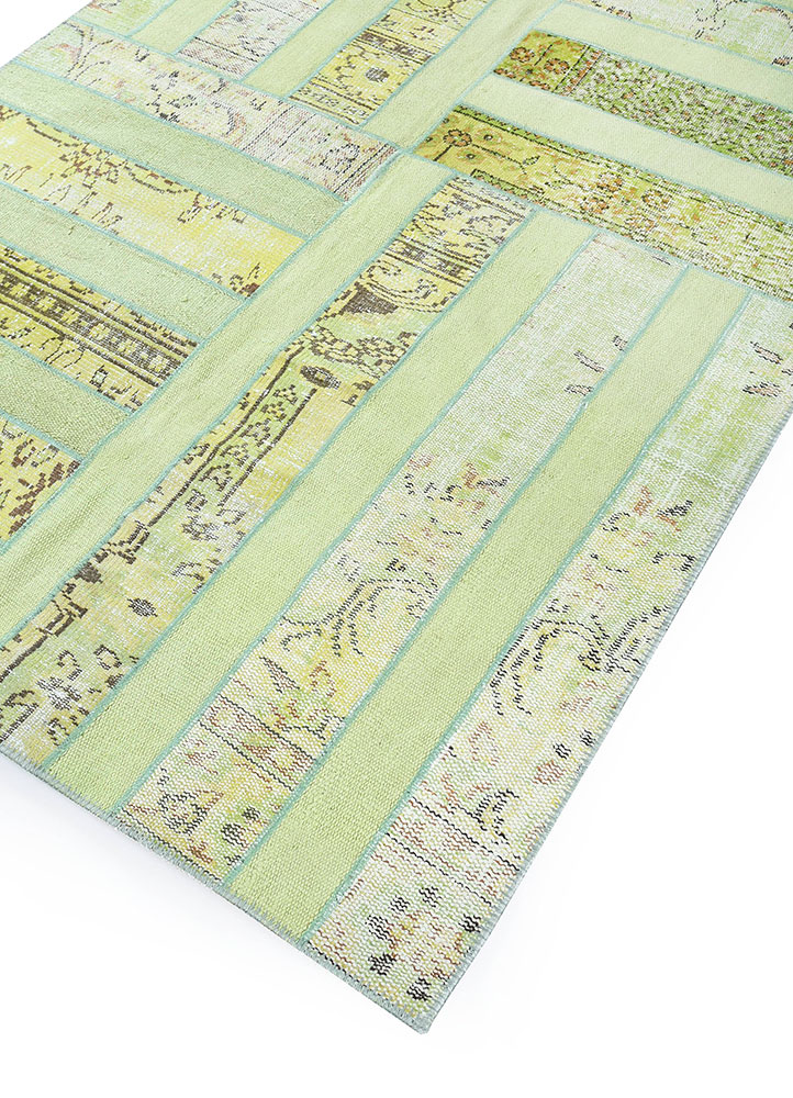 provenance green wool hand knotted Rug - FloorShot