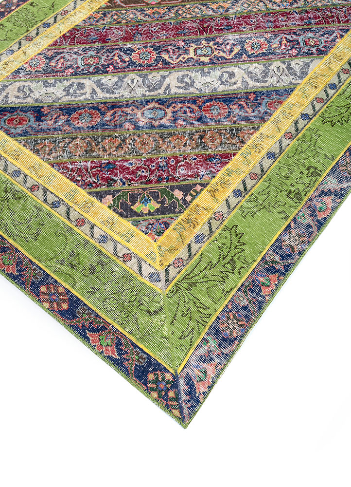 provenance green wool hand knotted Rug - FloorShot
