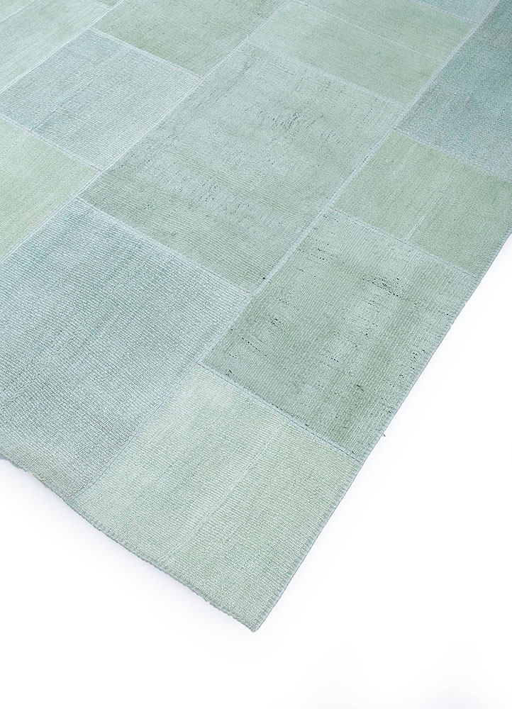 provenance green wool hand knotted Rug - FloorShot