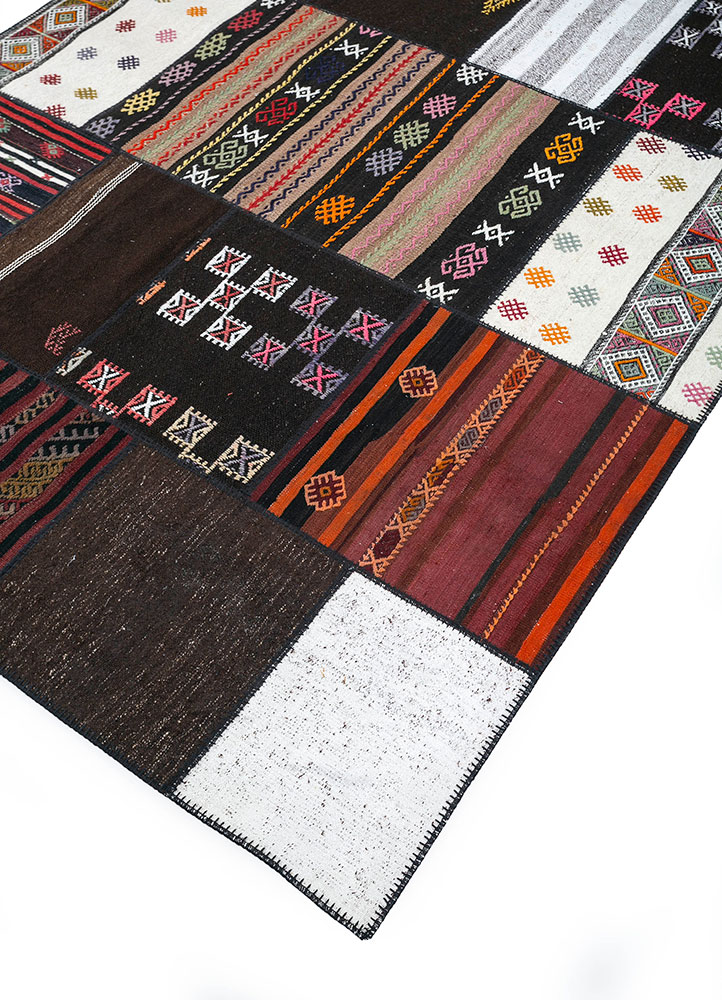 provenance grey and black wool hand knotted Rug - FloorShot