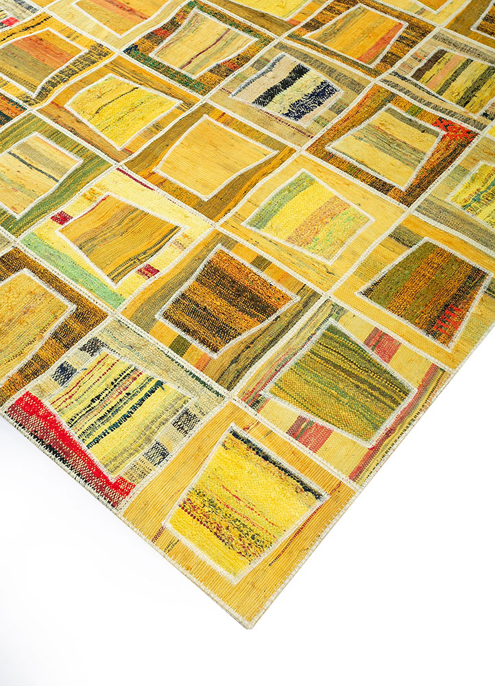 provenance gold wool hand knotted Rug - FloorShot