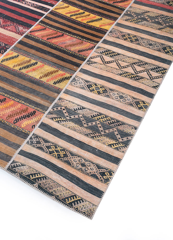 provenance red and orange wool hand knotted Rug - FloorShot