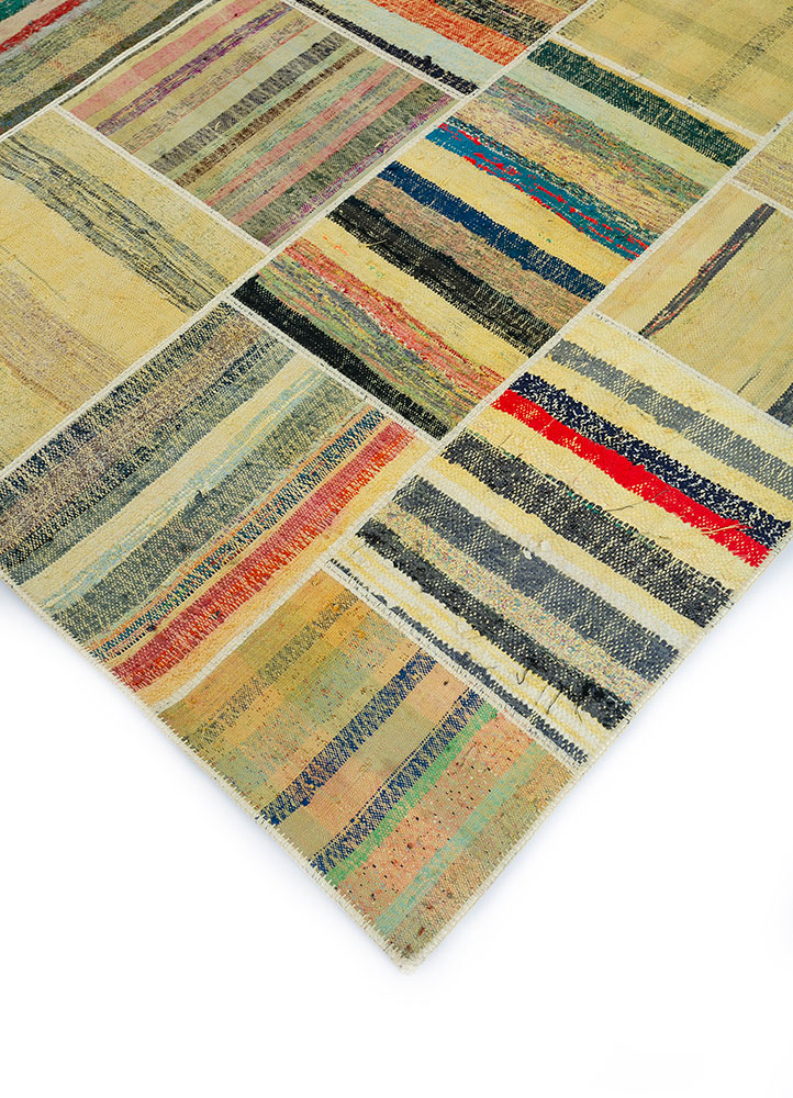 provenance gold wool hand knotted Rug - FloorShot