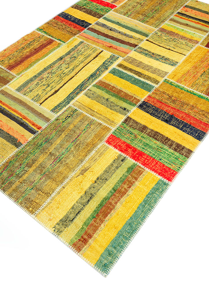 provenance gold wool hand knotted Rug - FloorShot