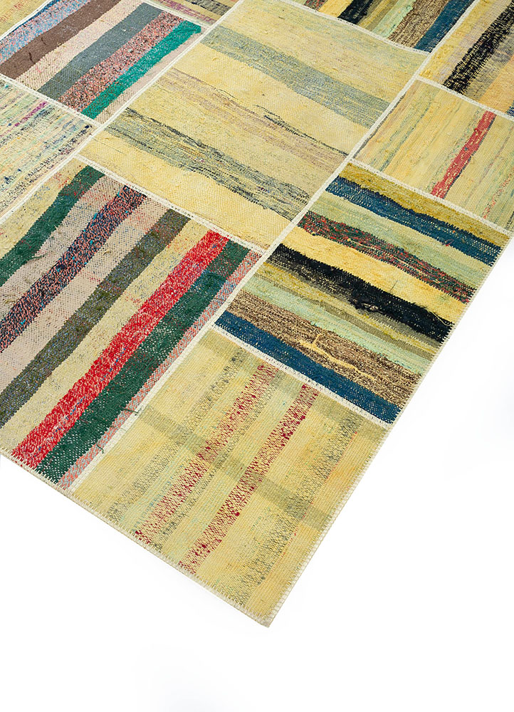 provenance gold wool hand knotted Rug - FloorShot