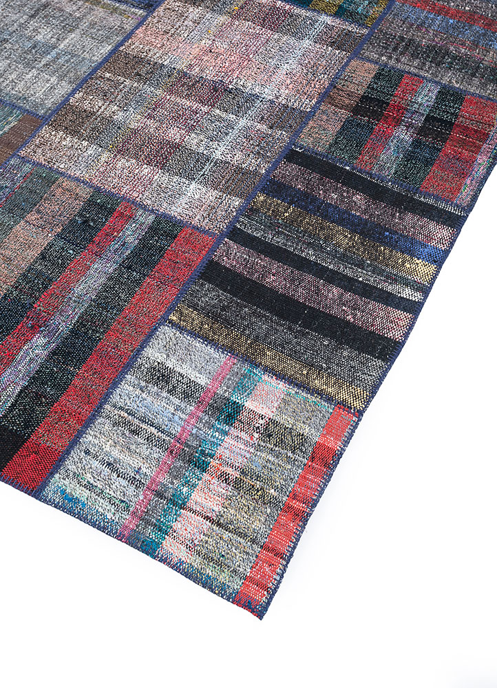 provenance grey and black wool hand knotted Rug - FloorShot