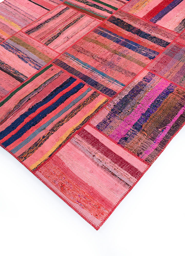 provenance red and orange wool hand knotted Rug - FloorShot