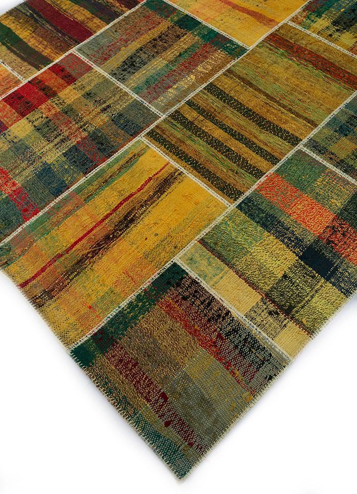 provenance gold wool hand knotted Rug - FloorShot