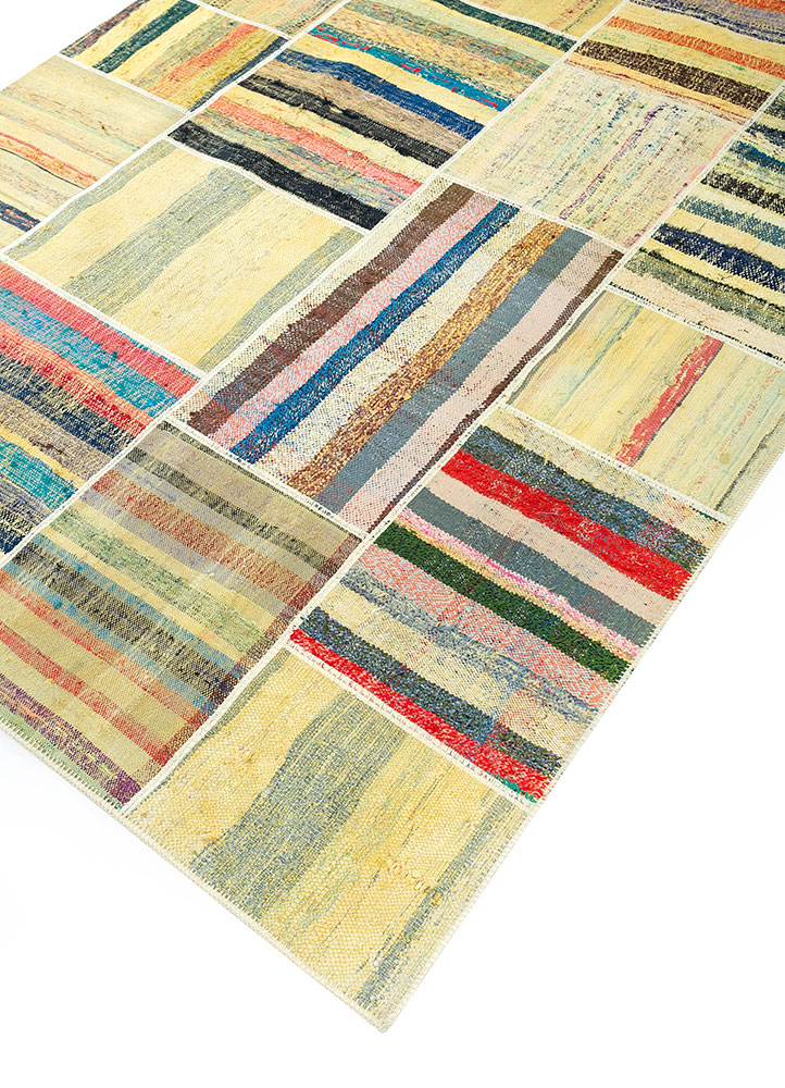 provenance gold wool hand knotted Rug - FloorShot