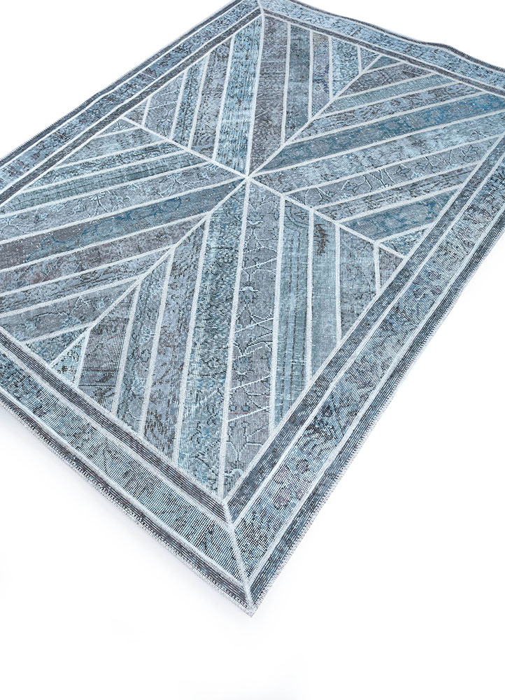 provenance grey and black wool hand knotted Rug - FloorShot