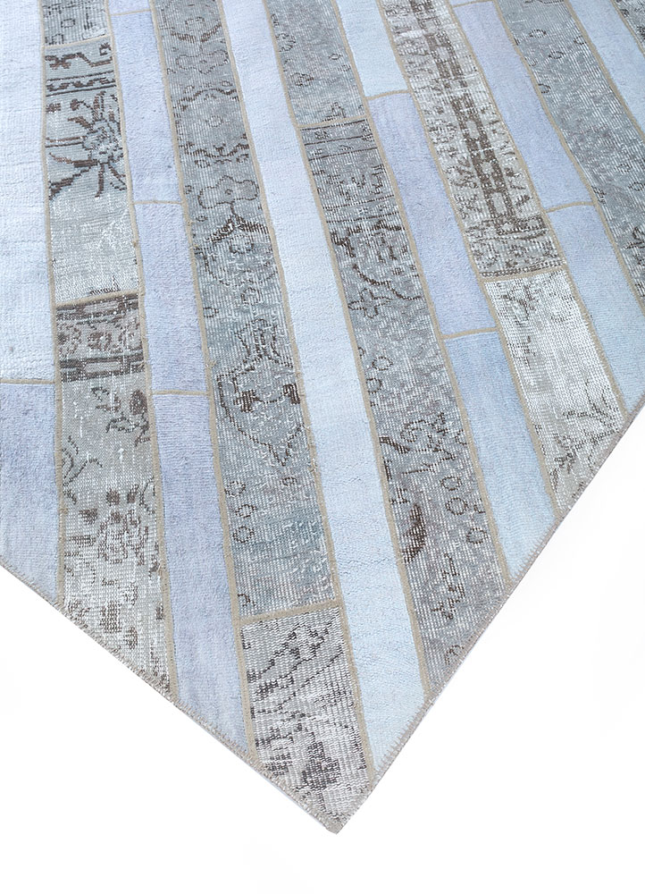 provenance grey and black wool hand knotted Rug - FloorShot