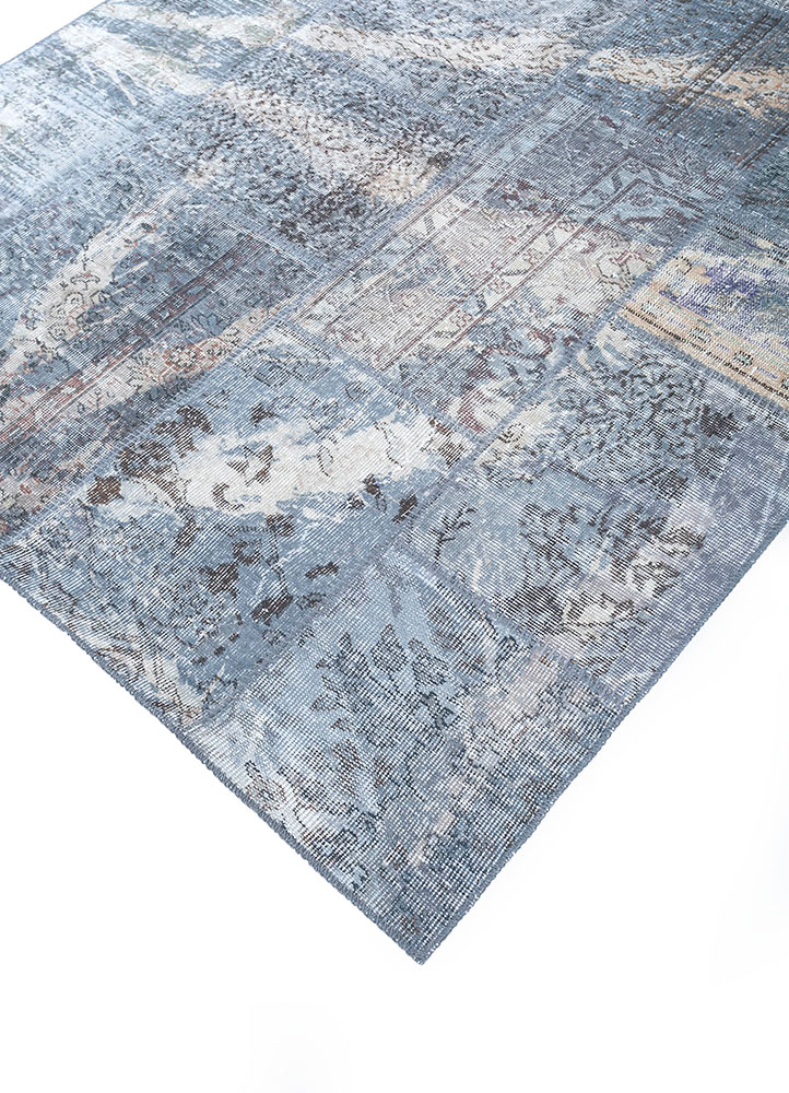 provenance grey and black wool hand knotted Rug - FloorShot