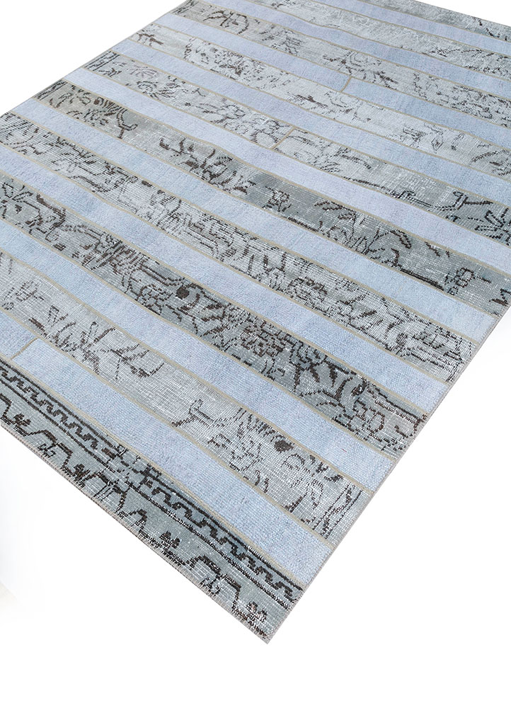 provenance grey and black wool hand knotted Rug - FloorShot