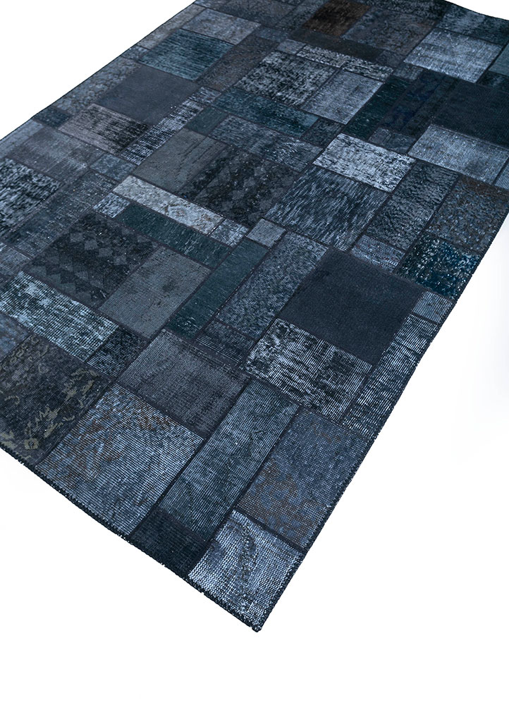 provenance grey and black wool hand knotted Rug - FloorShot
