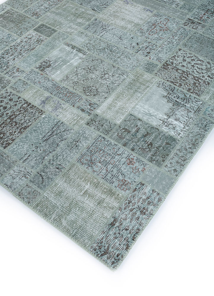provenance grey and black wool hand knotted Rug - FloorShot