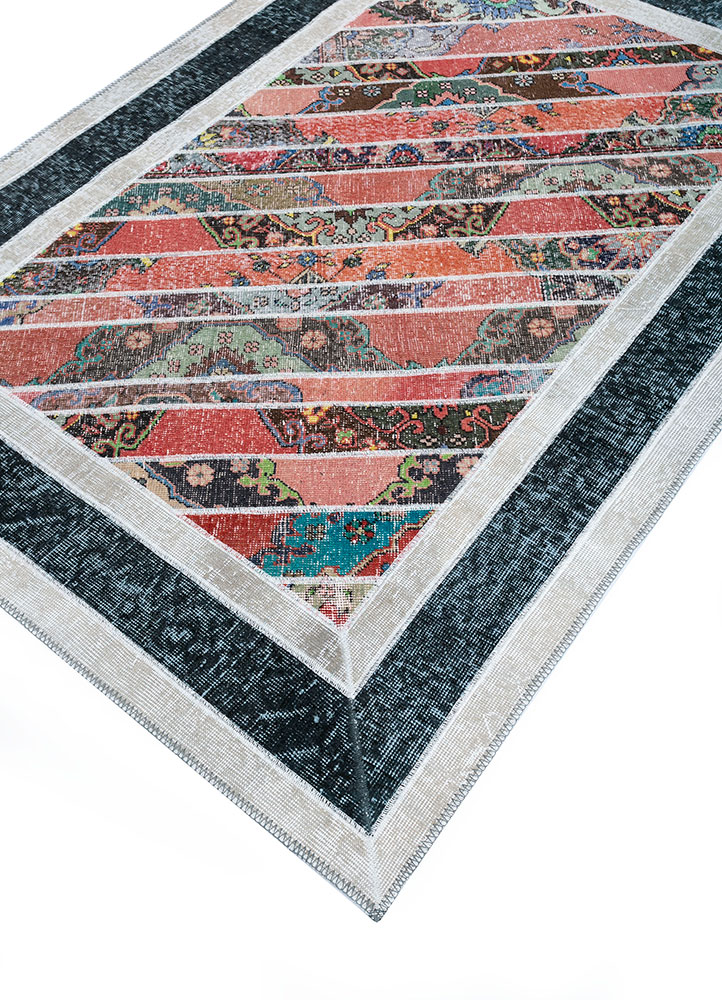provenance red and orange wool hand knotted Rug - FloorShot