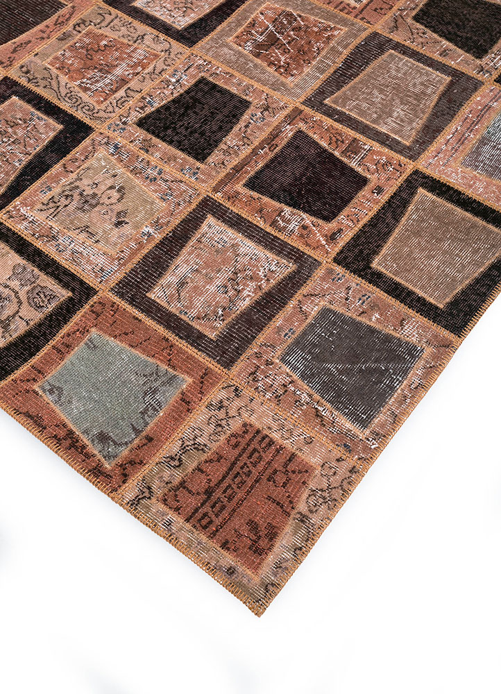 provenance beige and brown wool hand knotted Rug - FloorShot