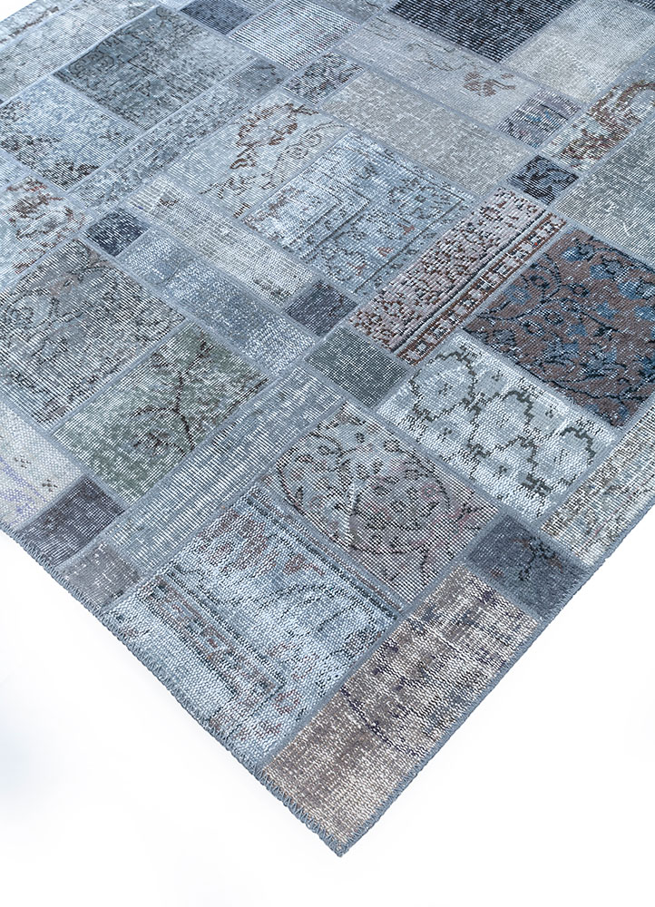 provenance grey and black wool hand knotted Rug - FloorShot