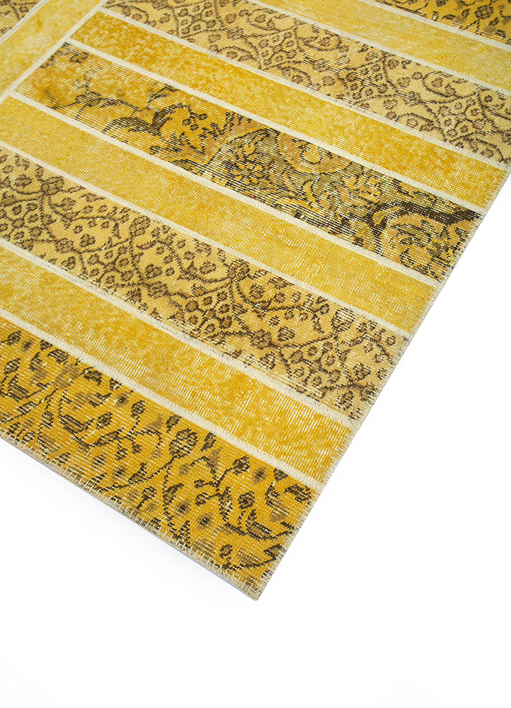 provenance gold wool hand knotted Rug - FloorShot