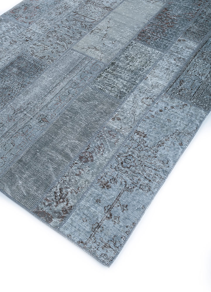provenance grey and black wool hand knotted Rug - FloorShot