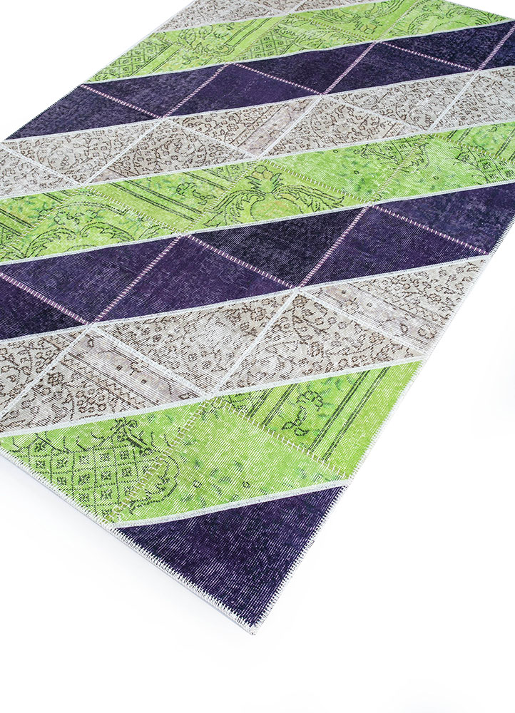 provenance green wool hand knotted Rug - FloorShot