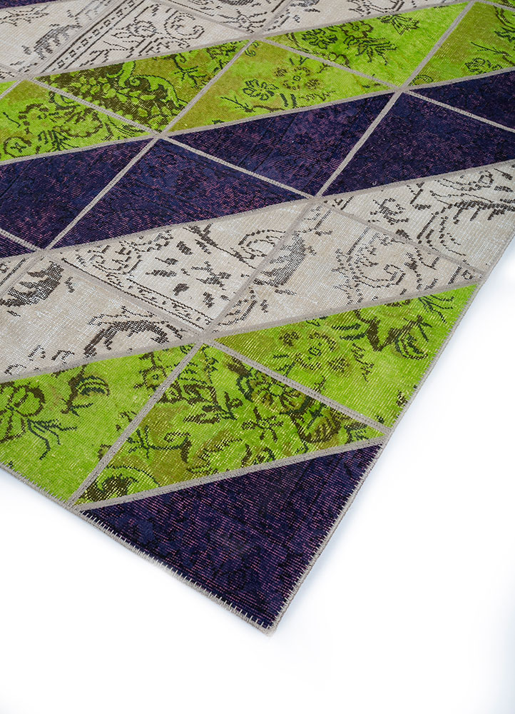 provenance green wool hand knotted Rug - FloorShot