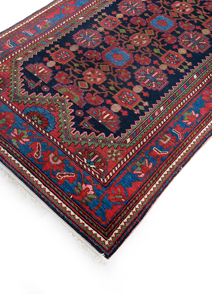 nuray blue wool hand knotted Rug - FloorShot