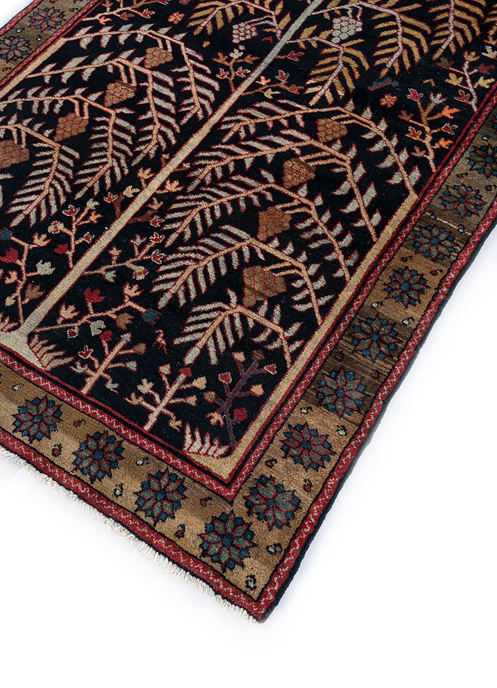 kiaan grey and black wool hand knotted Rug - FloorShot
