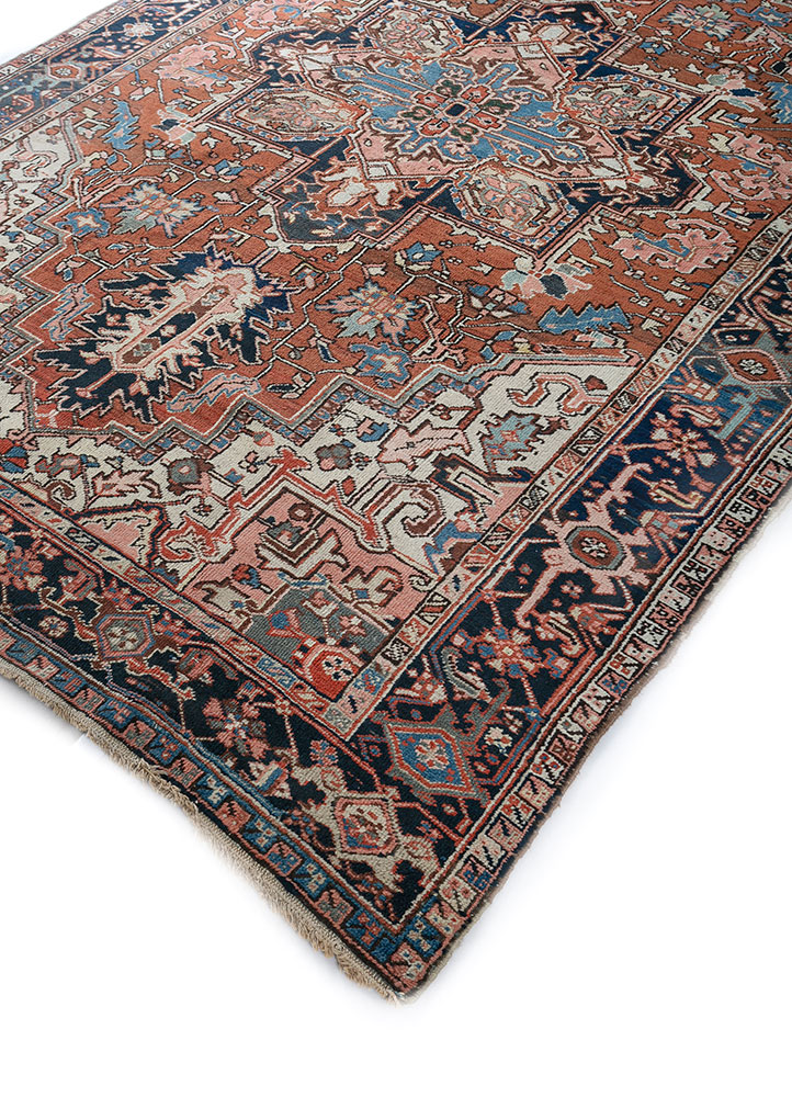 aalam beige and brown wool hand knotted Rug - FloorShot