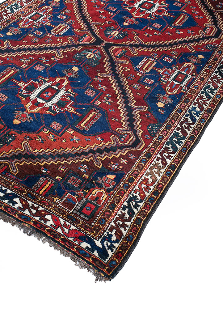 nuray blue wool hand knotted Rug - FloorShot
