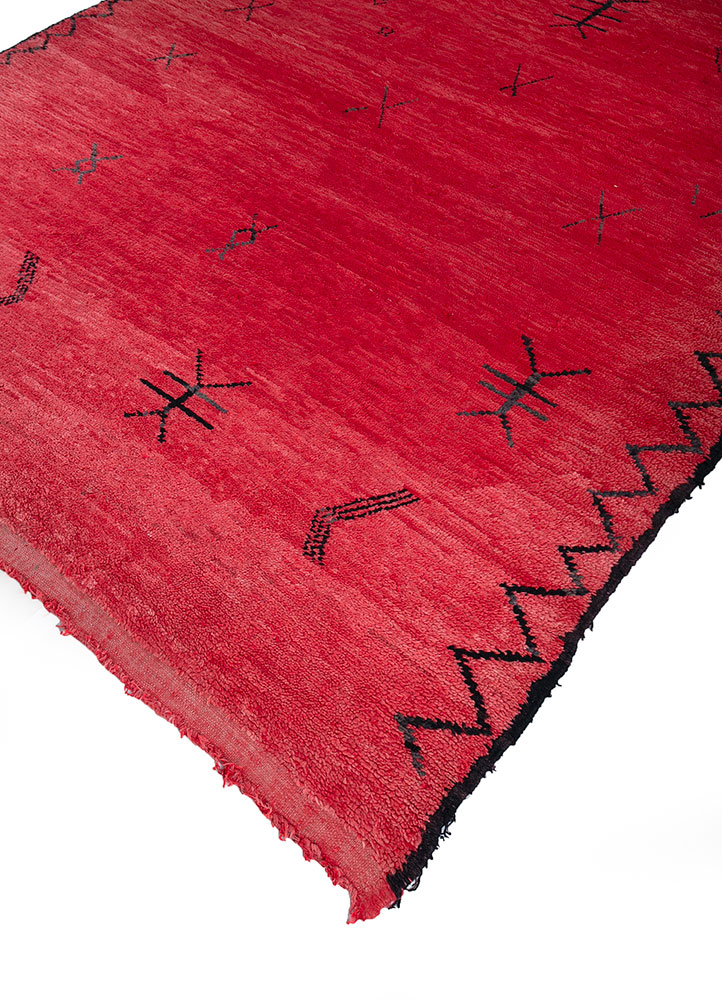 nuray pink and purple wool hand knotted Rug - FloorShot