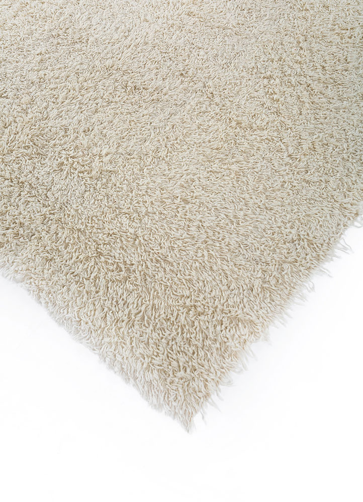 zuri ivory wool hand knotted Rug - FloorShot
