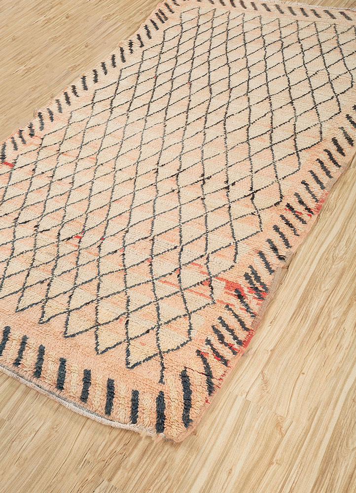 nuray beige and brown wool hand knotted Rug - FloorShot