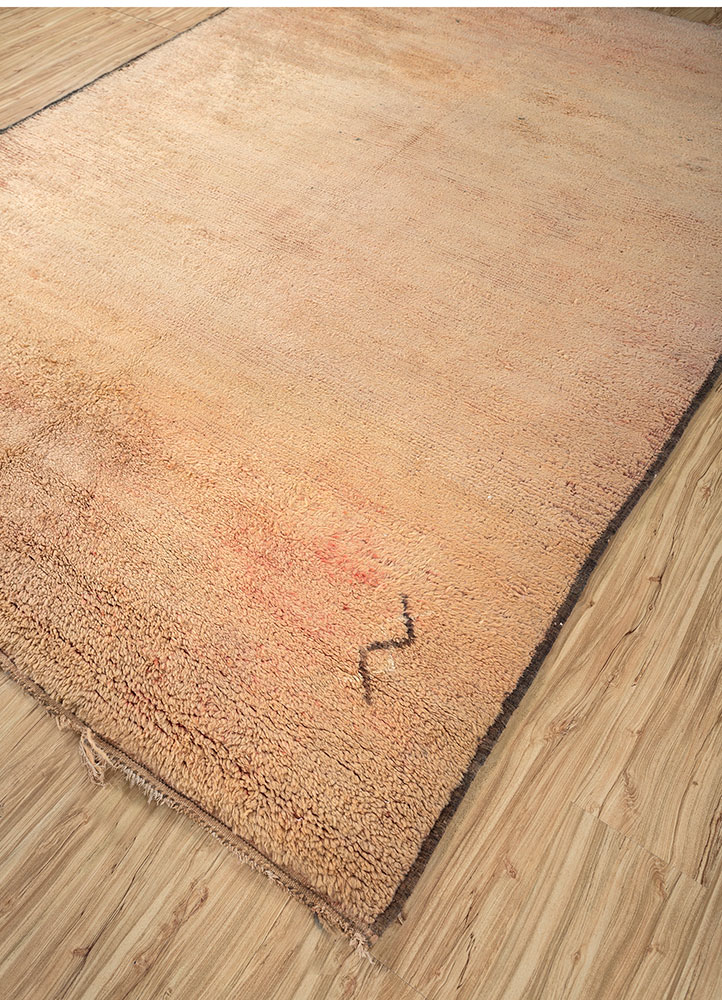 nuray red and orange wool hand knotted Rug - FloorShot