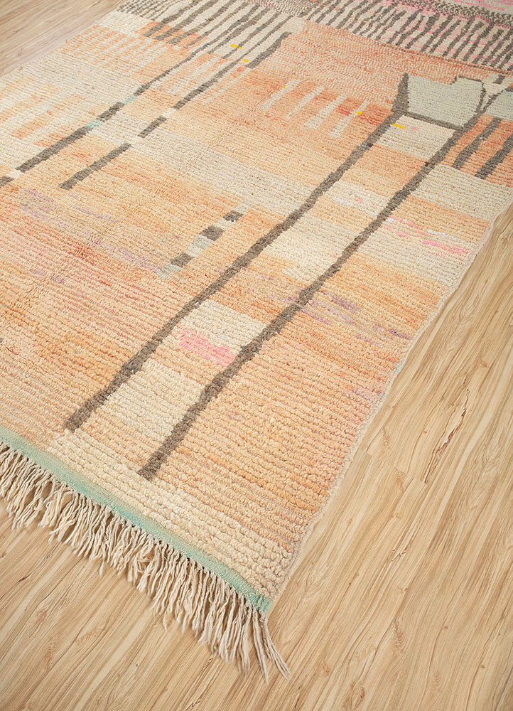 nuray gold wool hand knotted Rug - FloorShot