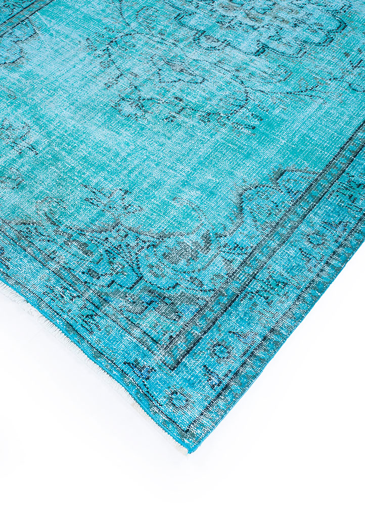 lacuna green wool hand knotted Rug - FloorShot