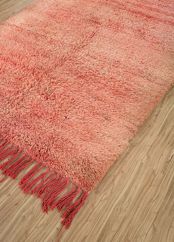 nuray red and orange wool hand knotted Rug - FloorShot