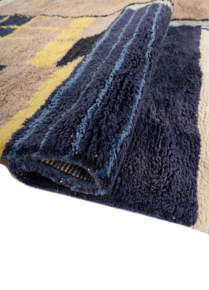 zuri ivory wool hand knotted Rug - FloorShot
