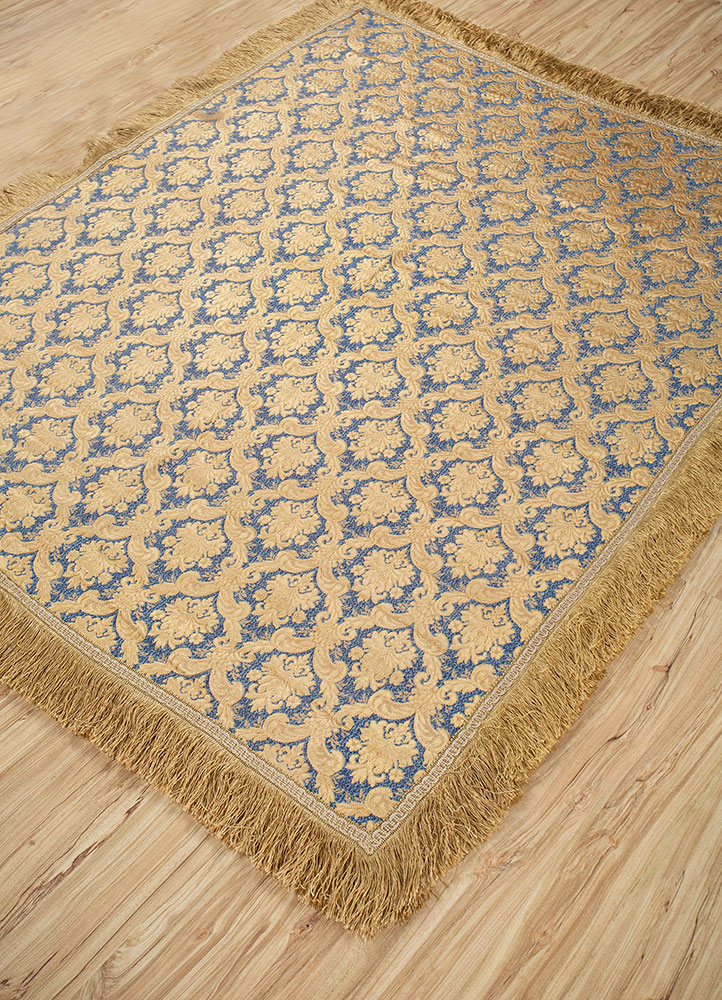 bespoke sile blue polyester hand loom Home Textile - FloorShot