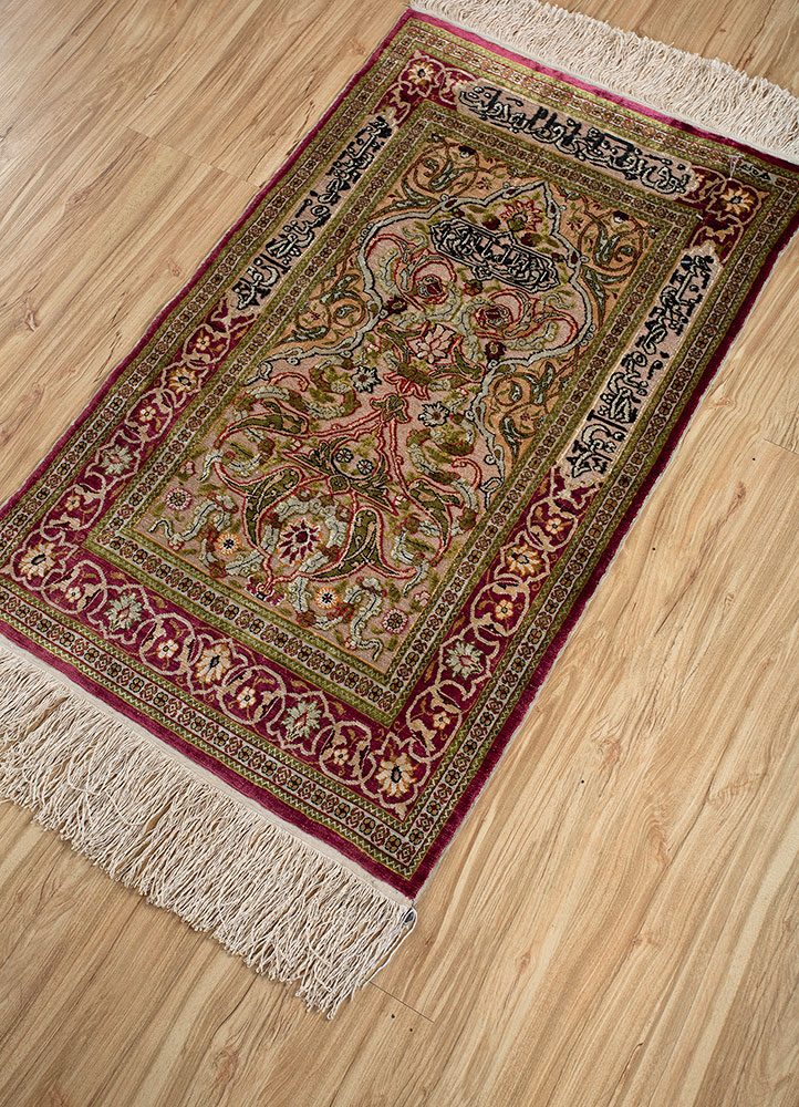 gulmarg gold silk hand knotted Rug - FloorShot