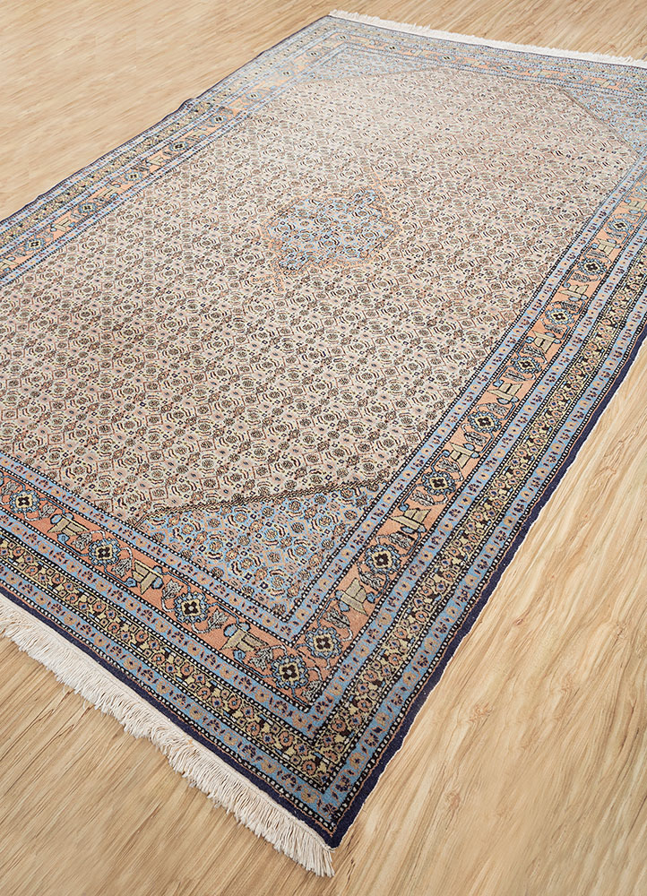 aalam gold wool hand knotted Rug - FloorShot