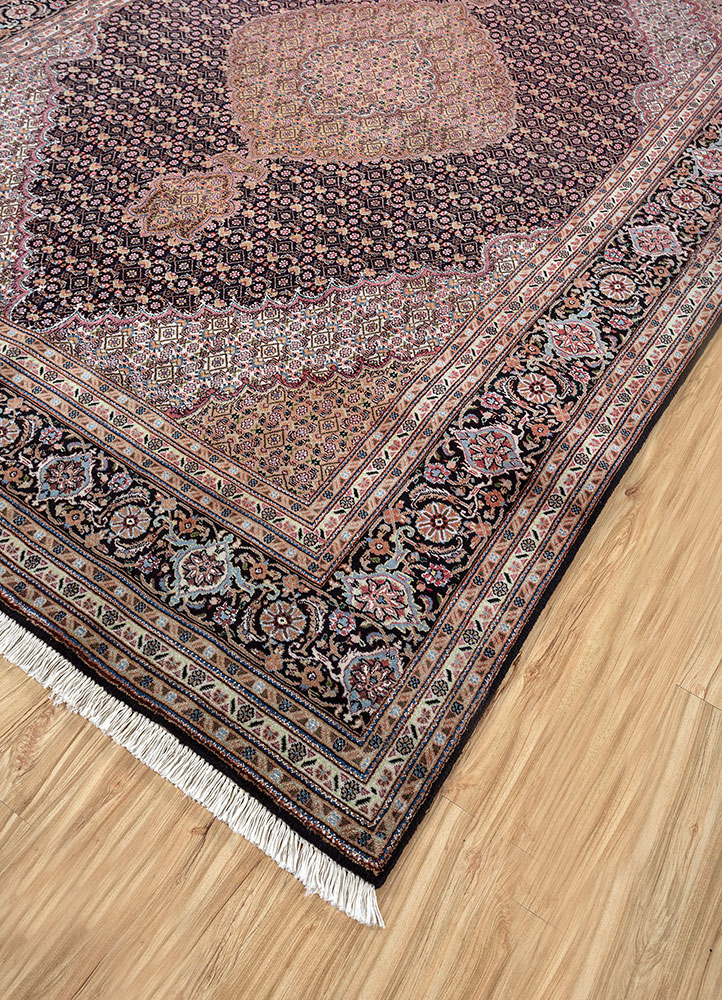aalam blue wool hand knotted Rug - FloorShot