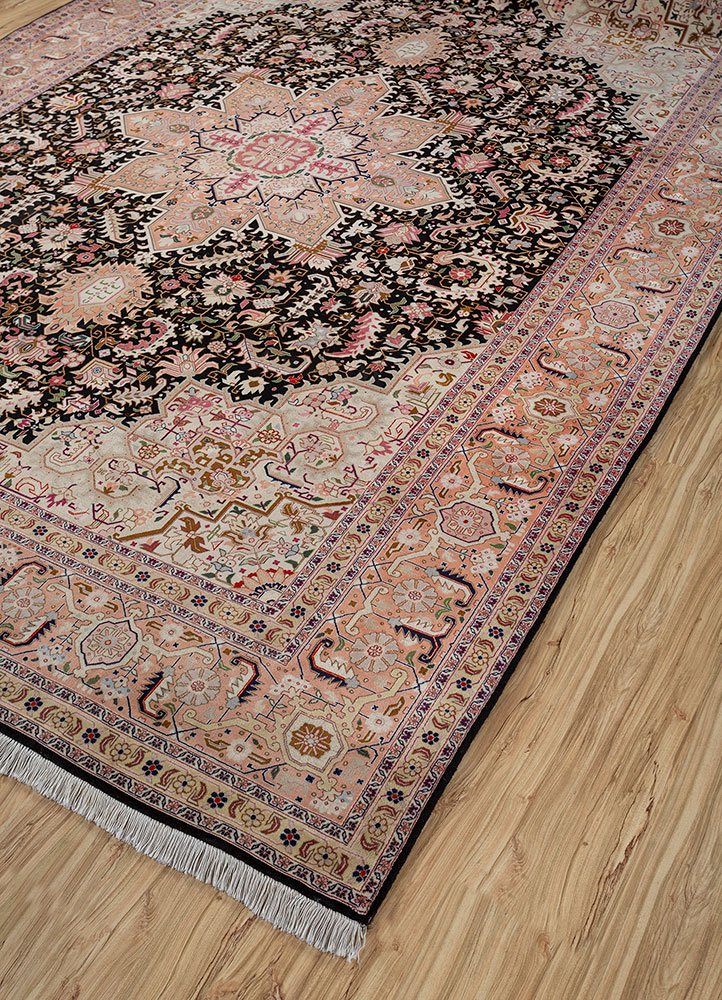 aalam blue wool hand knotted Rug - FloorShot