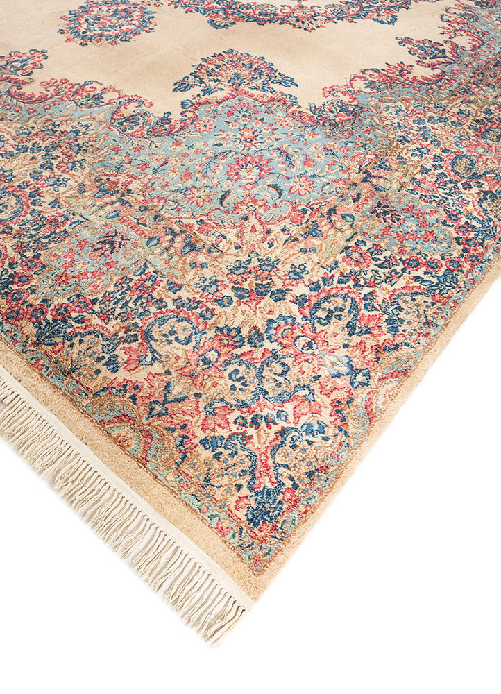 aalam gold wool hand knotted Rug - FloorShot