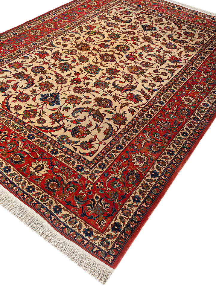 aalam gold wool hand knotted Rug - FloorShot
