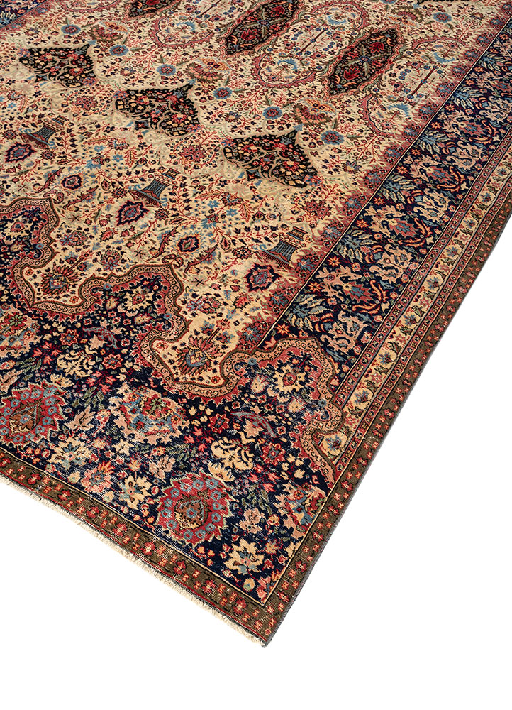 aalam gold wool hand knotted Rug - FloorShot