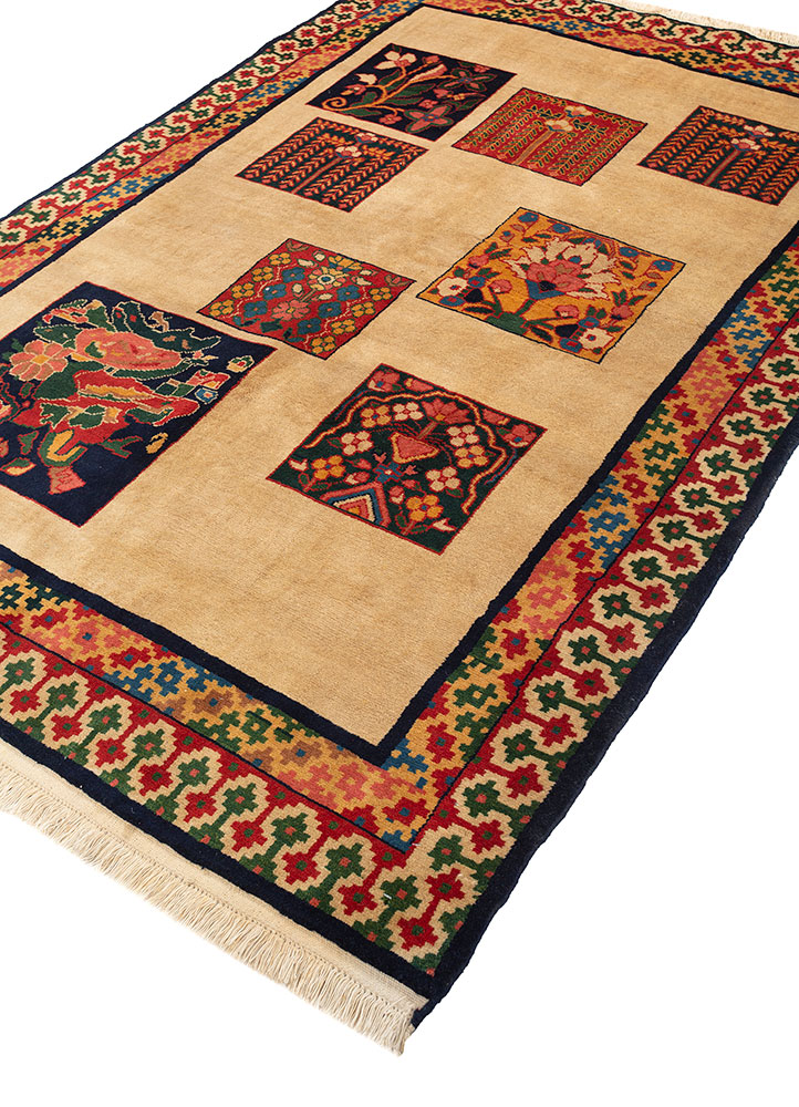 aalam gold wool hand knotted Rug - FloorShot